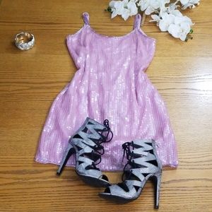 Sequin Lilac Mini Dress